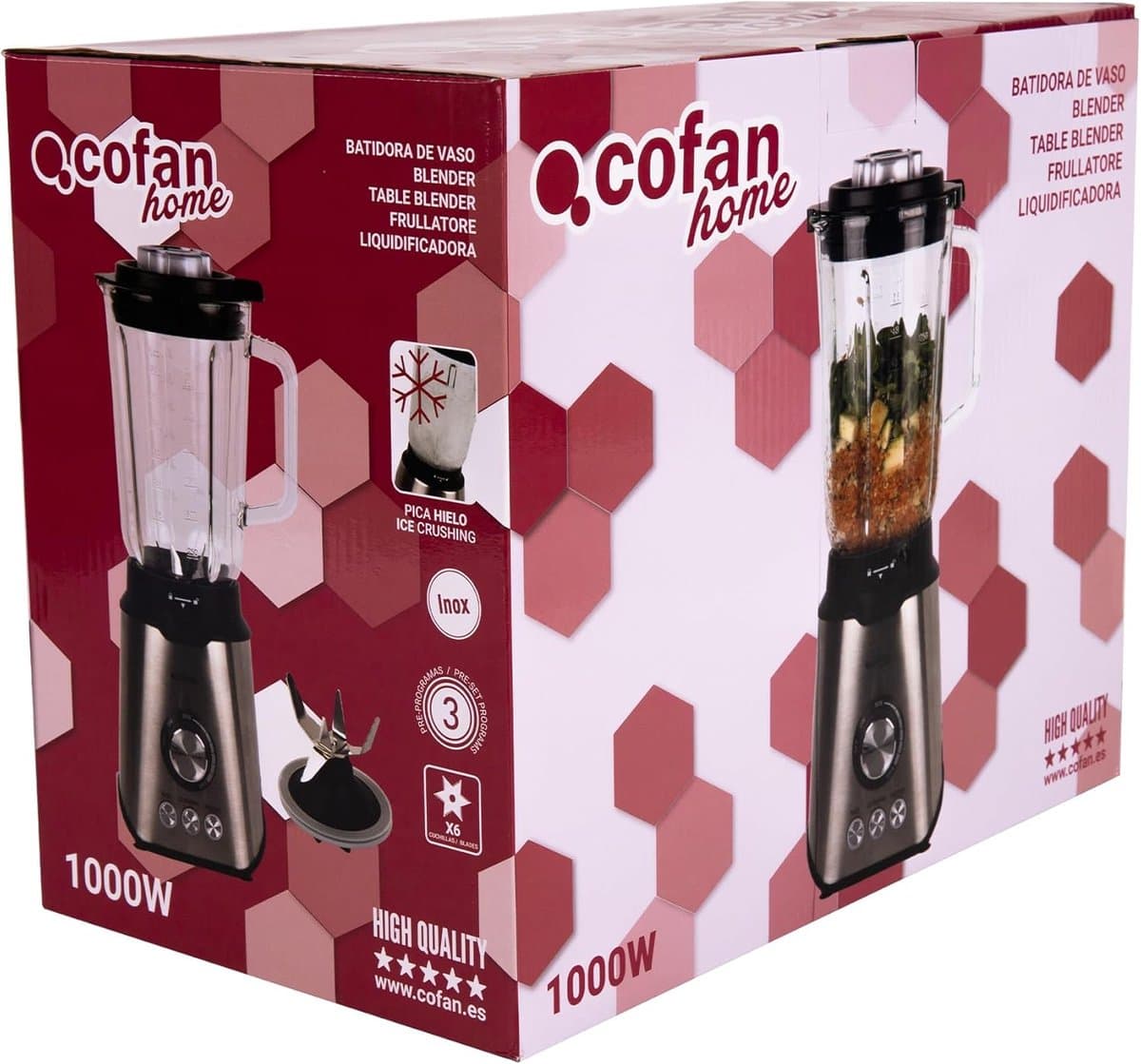 Keuken Blender - Smoothie Maker - Snelle Maaltijden - Krachtige 1000W Motor - 1.7 Liter Kan — afbeelding 1