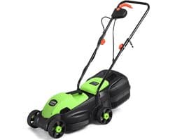 Elektrische Grasmaaier - Grasmaaier met Kabel - Gazon Onderhoud - 3 Maaihoogtes - 32cm Snijbreedte - Groen