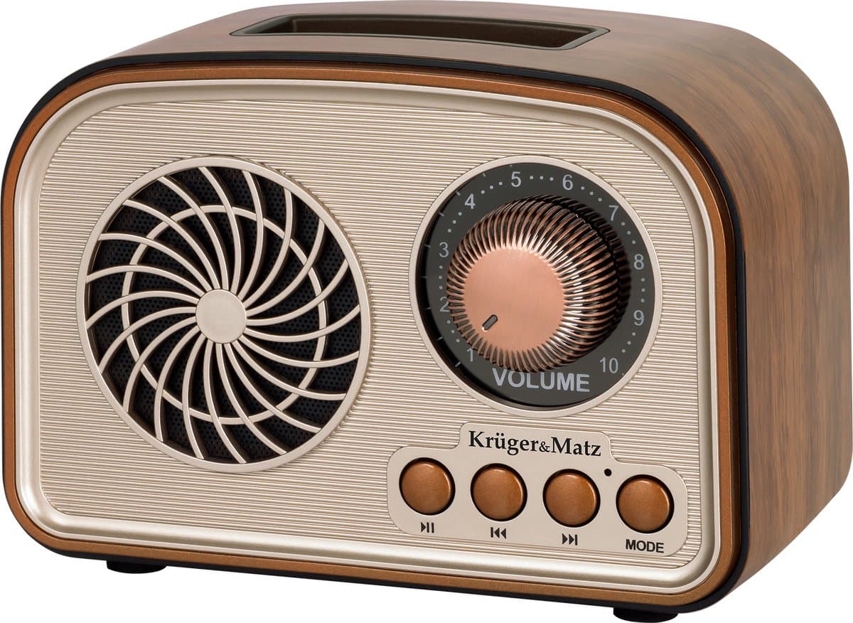 Krüger&Matz KM 834 - Draagbare Radio - Bluetooth 6.0 - Retro Ontwerp - 5W Speaker — afbeelding 1