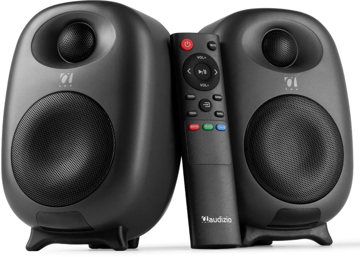 Stereo set - Audizio RS60 HiFi speakers - Boekenplank speakers - Bluetooth - Donkergrijs - 120W — afbeelding 1