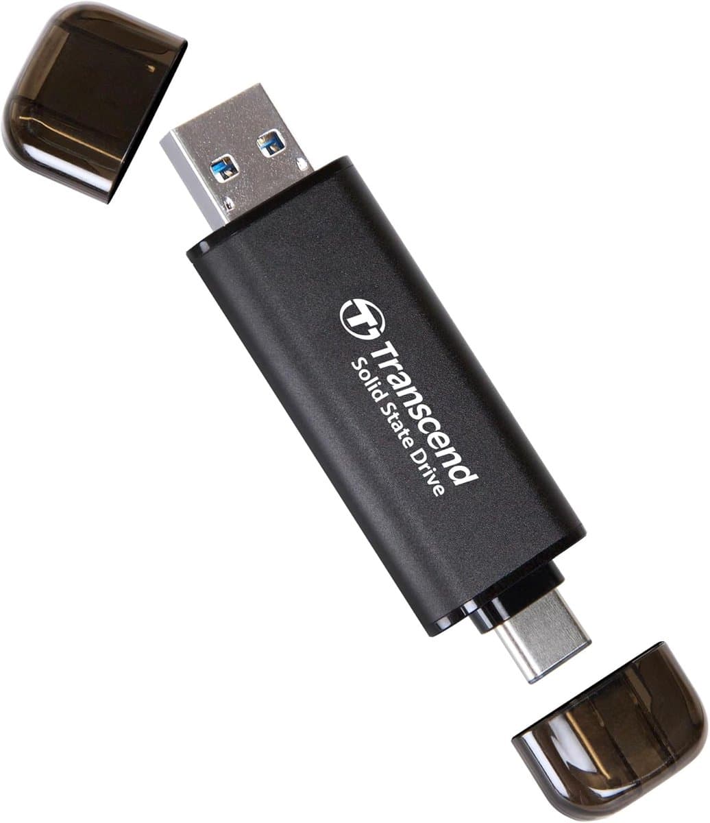 Draagbare externe SSD-harde schijf 2 TB met USB-C en USB-A - Hoge snelheid en veelzijdige compatibiliteit — afbeelding 1