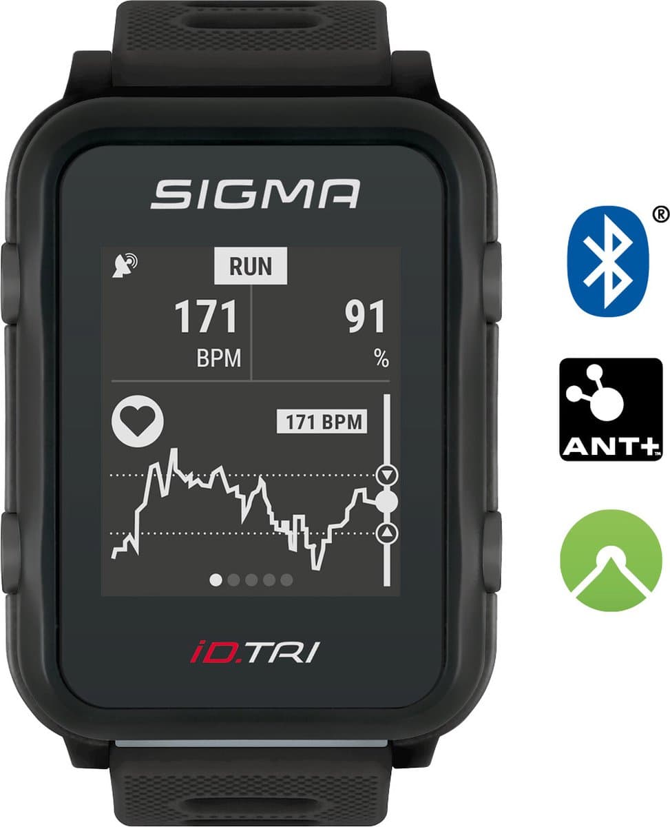 SIGMA Sporthorloge iD.TRI Black Basic — afbeelding 1