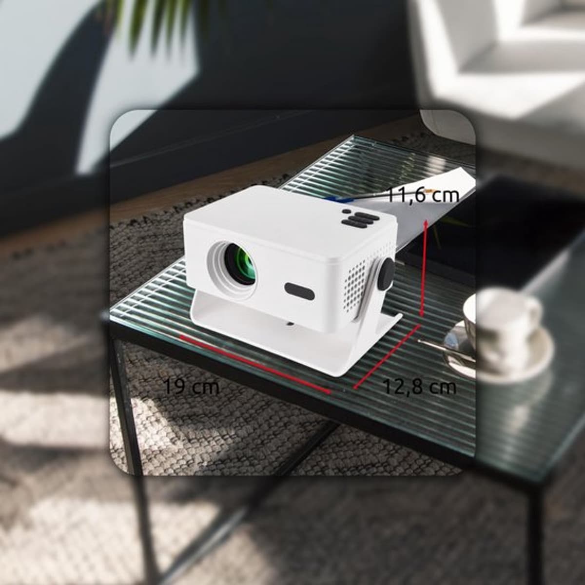 Beamer Draagbare Mini Projector - 150 ANSI Lumen Android 13 - 1280 x 720 HD Resolutie - LED Technologie - Voor Thuisbioscoop En Streaming — afbeelding 1