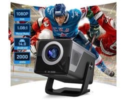 Beamer 2000 ANSI Lumen - Full HD 1080p Resolutie - 120W Vermogen - LCD - Zwart - Home Theater Projector