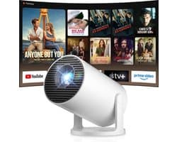 Mini Beamer - 1280 x 720 Resolutie - 4K Ondersteuning - LCD - Wifi 6 En Bluetooth - Draagbaar Mobiele Projector
