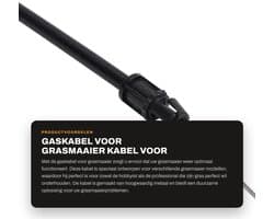 Dailygoods- Gaskabel Universeel - Kabelassemblage - Geschikt voor Grasmaaiers 71221/71227 - Metaal - OEM 99-6837/99-5826 - 1 Stuk - Grasmaaierkabel