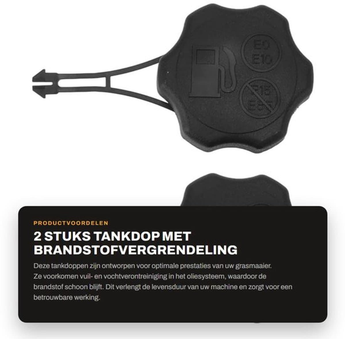 Tankdop Efficiënte Brandstofvergrendeling - Geschikt voor Grasmaaier - Motorgrasmaaier - Verlengde Levensduur - Voorkomt Vuil/Vocht - Optimale Productprestaties - Brandstoftankdeksel — afbeelding 1