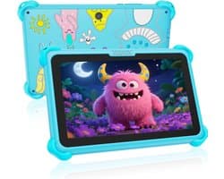 SnelShoppen - Kids Tablet 7 Inch Android Tablet voor Kinderen met 32GB Geheugen, WiFi, Ouderlijk Toezicht en Geïnstalleerde Leer-Apps voor Jongens en