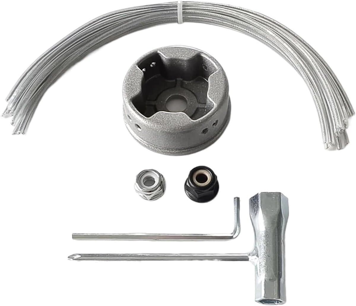 Grasmaaierkop - Snijblad - Gazon Onderhoud - 8-snarig Aluminium - Universeel - Grijs — afbeelding 1