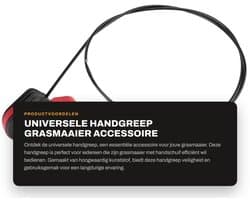 Dailygoods- Handgreep Universeel - Kunststof - Geschikt voor Grasmaaiers - Duurzaam - Eenvoudige Installatie - Afmetingen 5,5 x 11 cm - Grasmaaierhandgreep