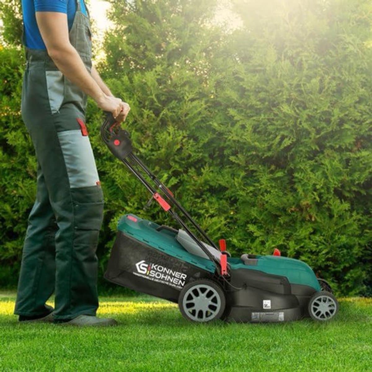 Elektrische Grasmaaier – Elektrische Maaier – Benzinevrije Grasmaaier – Tuinmaaier – Mulchmaaier – 1800 W Motor – 42 cm Maaibreedte — afbeelding 1