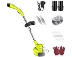Draadloze Grasmaaier - Elektrische Trimmer - Tuinonderhoud - Verstelbare Steel - 24V Batterij - Zwart