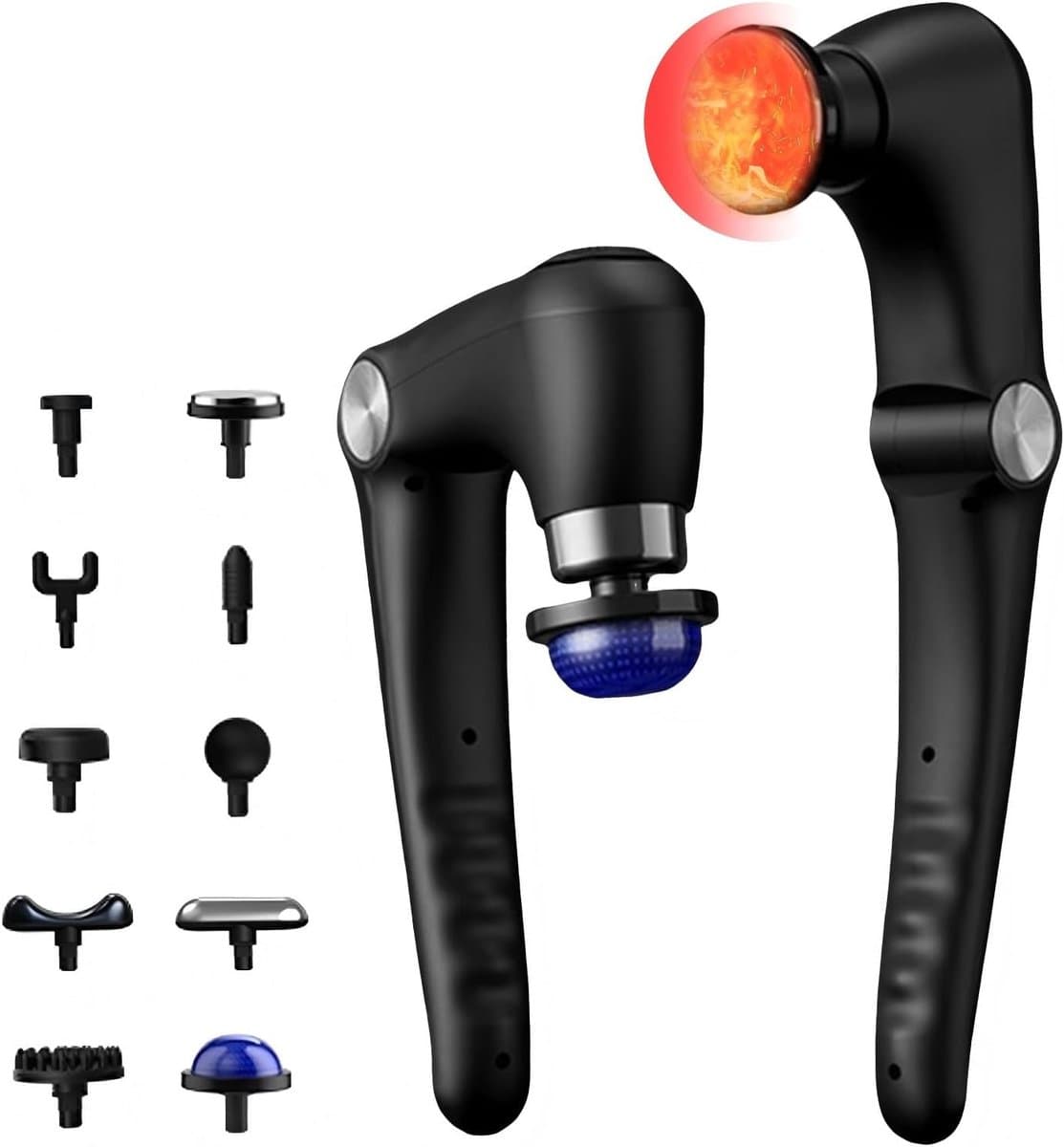 Massage Gun - Massage Gun Professioneel - Massage Apparaat - Met Verwarmingsfunctie & 10 Massagekoppen - Diepe Weefselmassage voor Rug en Schouders - Spierherstel en Pijnverlichting — afbeelding 1