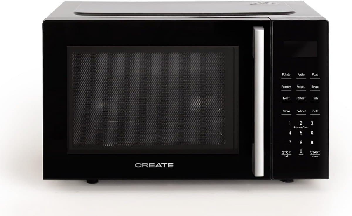 Magnetron met Grill en Ovenfunctie - Zwart - 23L Inhoud - 1000W Vermogen - Digitale Display — afbeelding 1