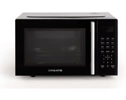 Magnetron met Grill en Ovenfunctie - Zwart - 23L Inhoud - 1000W Vermogen - Digitale Display