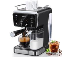 Volautomatische Espressomachine met 20 Bar Pomp en Geïntegreerde Melkopschuimer - 6 Dranken