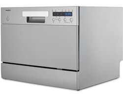 MEDION Tafelvaatwasser DWT 60 (capaciteit 6 couverts, 7 programma’s, LED-display, 47 dB, MD37496), zilver