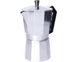 Zilveren percolator / espresso apparaat voor 9 kopjes - 400 ml - Koffiezetapparaat - Koffiezetter voor camping/caravan