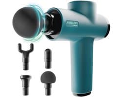 Compact Massagepistool met 4 Opzetstukken voor Ontspanning en Regeneratie - Krachtige Triggerpointmassage met 5 Intensiteitsniveaus