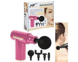 Compact massagepistool met accessoires - Draadloze vibratietherapie voor spierherstel