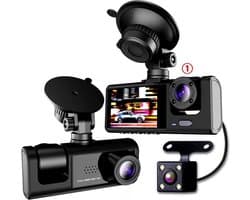 Lexium Dashcam voor auto - Dashcam - Dashcam voor auto voor en achter - Dashcam voor en achter - Dashcam voor en achter draadloos - Dual dashcam