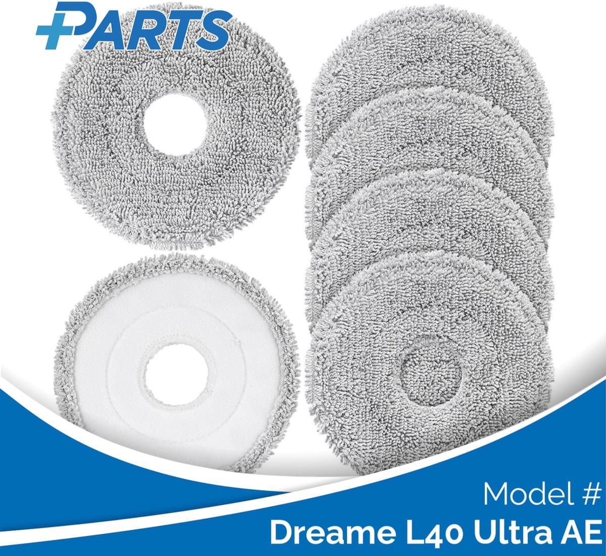 Dreame L40 Ultra AE Dweilpads (6 Stuks, Plus.Parts® alternatief voor RMP8) — afbeelding 1