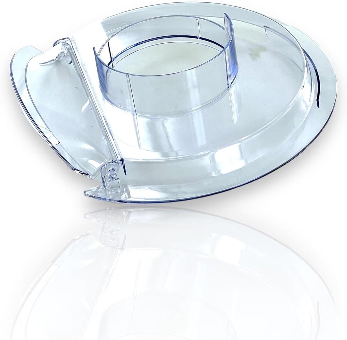 Spatdeksel Keukenmachine - Mengkom Deksel - Schoon Maken - Universele Pasvorm - Ø 244 mm - Transparant — afbeelding 1