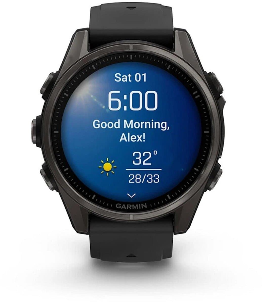 Garmin Fenix 8 Sapphire AMOLED 43 mm Smartwatch - Titanium - Saffierglas - Multiband GPS - Zwart — afbeelding 1