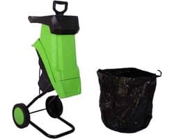 Elektrische Tuinversnipperaar - Houtversnipperaar Mulcher - Tuinafval Verwerken - Stille Werking - 2500W - Groen