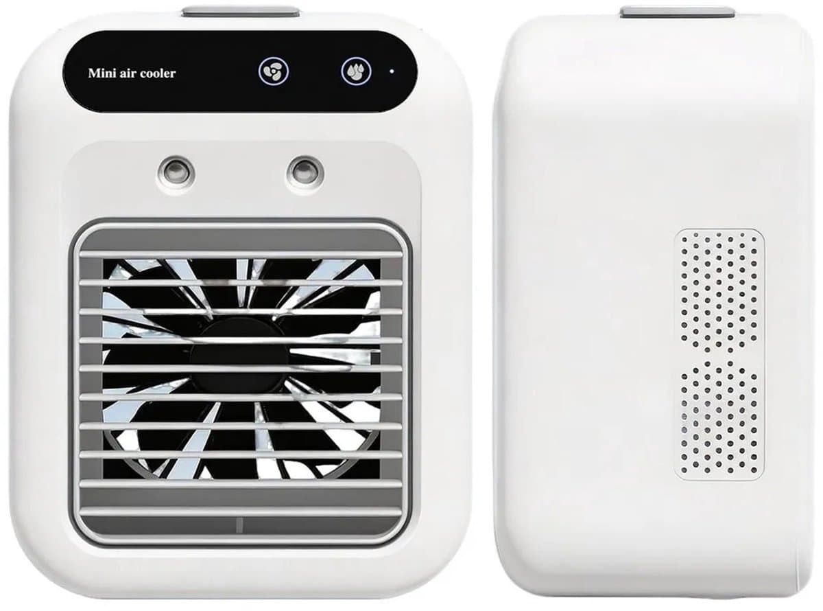 Draagbare mini-airconditioner, USB-voeding, stil, tafelventilator, geschikt voor slaapkamers, kantoren, buiten en andere locaties. — afbeelding 1