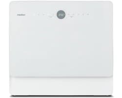 MEDION Mini Vaatwasser DWT50 (tafelmodel vaatwasser, vaatwasser, 5 couverts, werkt met/zonder wateraansluiting, emmerfunctie, 35 cm diep, 7 reinigingsprogramma's, MD 37775) wit
