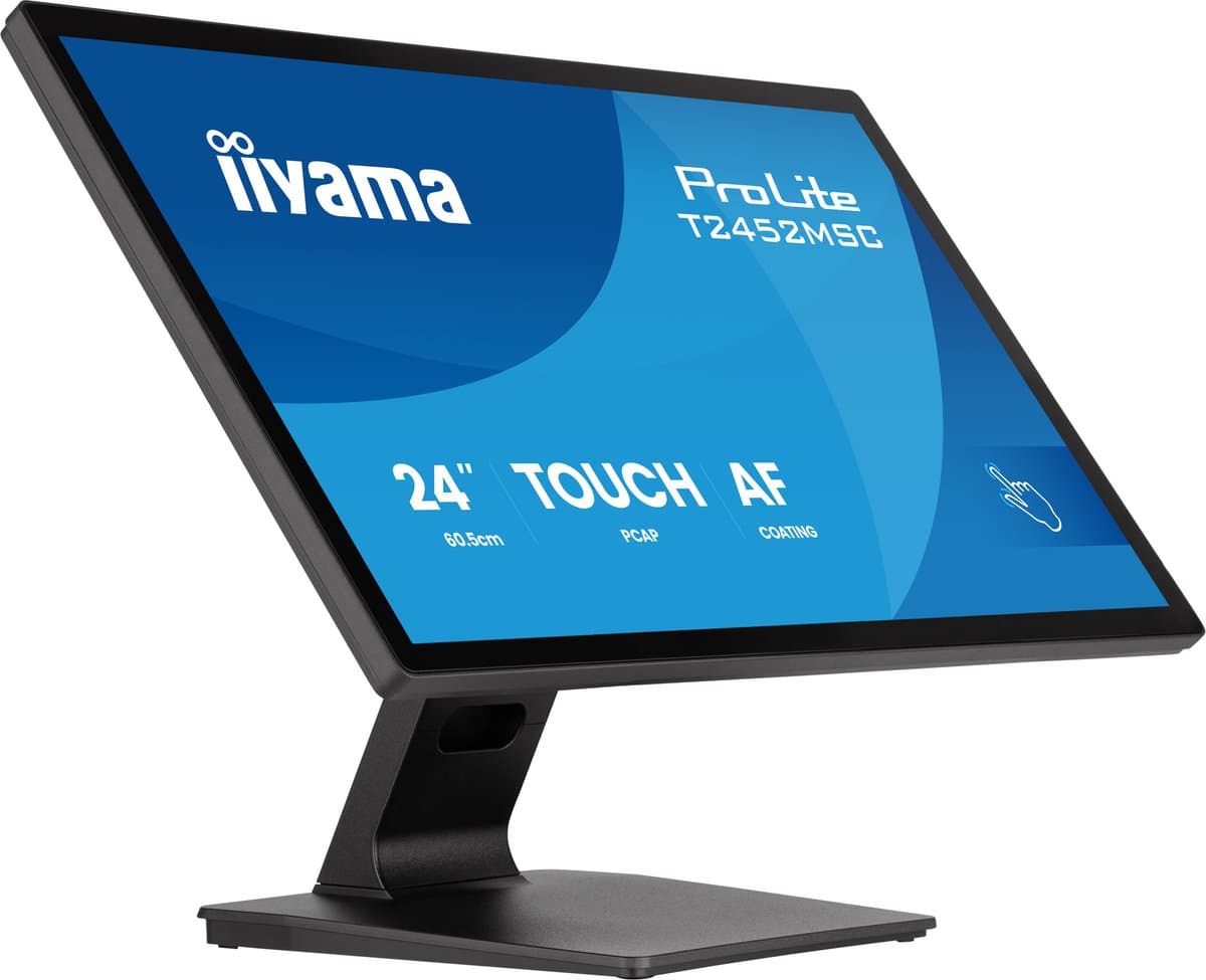 iiyama ProLIte T2452MSC-B2 - 24 inch - Full HD - IPS - Touch - 400 cd/m2 - Speakers — afbeelding 1