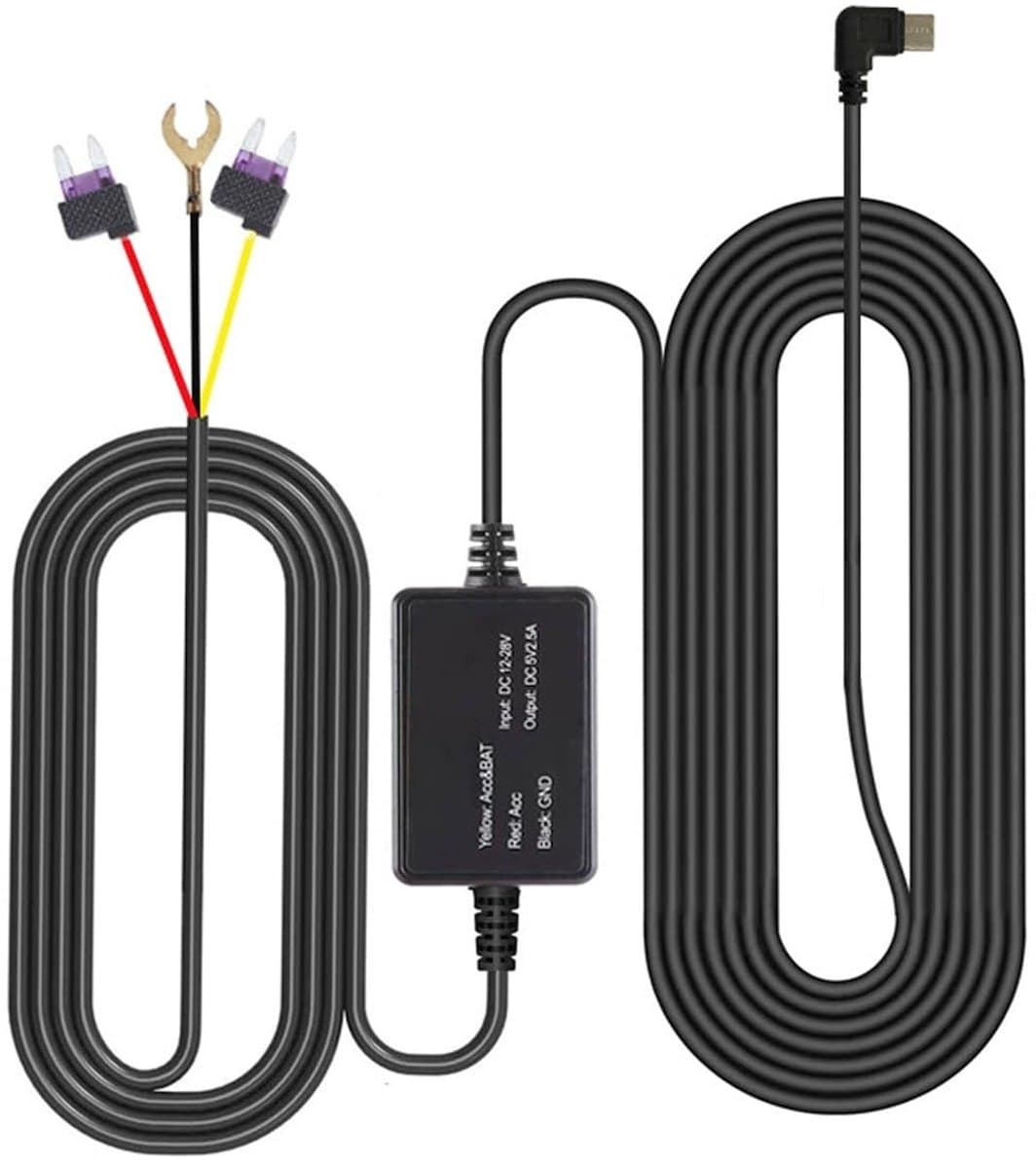 aladdien - Dashcam Hardwire Kit - USB-C met laagspanningsbeveiliging - Betrouwbare voeding voor voertuigen - Eenvoudige installatie - Geschikt voor .. — afbeelding 1