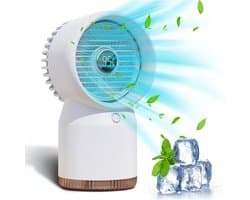 Auto-airconditioner, draagbare witte USB mini-koelventilator, mini-airconditionerventilator