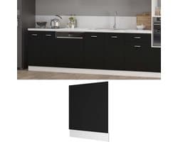 Vaatwasserpaneel Keuken - Frontpaneel Kast - Keuken Integratie - Eco-vriendelijk Ontwerp - 59.5x3x67cm - Zwart