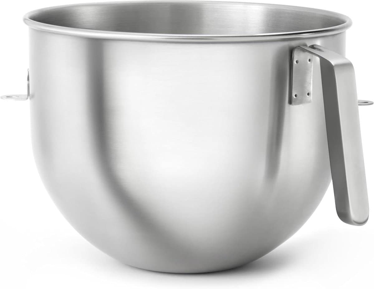 Mengkom RVS - Keukenmachine Kom - Zwaar Beslag Maken - Ergonomisch J-Handvat - 6.6 Liter - Zilverkleurig — afbeelding 1