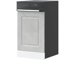 Vaatwasser Frontpaneel - Keukenkast Front - Keuken Inbouwen - Vochtbestendig Materiaal - 45x67cm - Betongrijs
