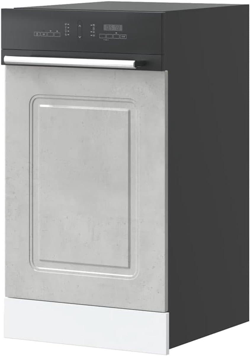 Vaatwasser Frontpaneel - Keukenkast Front - Keuken Inbouwen - Vochtbestendig Materiaal - 45x67cm - Betongrijs — afbeelding 1