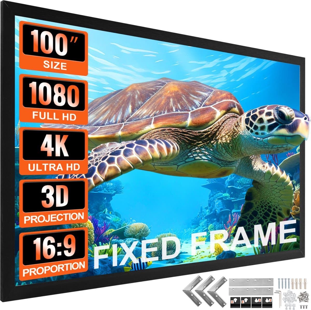 Beamer Scherm - Projectorscherm - Indoor en outdoor - Thuisbioscoop - Draagbare beamer — afbeelding 1