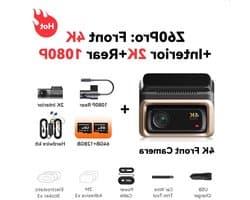 Dashcam – Autocamera – Camerasysteem – Rijveiligheidscamera – 3-Kanaals Dashcam – 4K Ultra HD Sony STARVIS Sensor – 5GHz Wi-Fi & ADAS Veiligheidsmeldingen