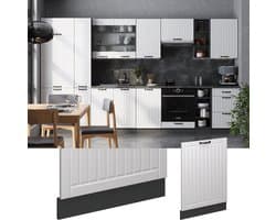 Vaatwasser Frontpaneel - Keuken Paneel - Keuken Afwerking - Zonder Werkblad - 60 cm Breed - Wit Landhuis