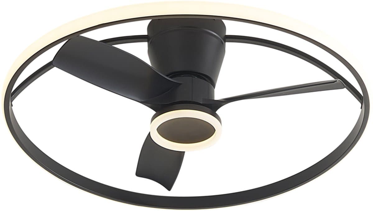 QAZQA steer - Dimbare LED Stille Plafondventilator met Verlichting | Lamp en Afstandsbediening - 1 lichts - Ø 76 cm - - Woonkamer | Slaapkamer — afbeelding 1