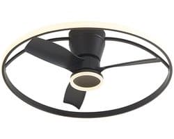 QAZQA steer - Dimbare LED Stille Plafondventilator met Verlichting | Lamp en Afstandsbediening - 1 lichts - Ø 76 cm - - Woonkamer | Slaapkamer