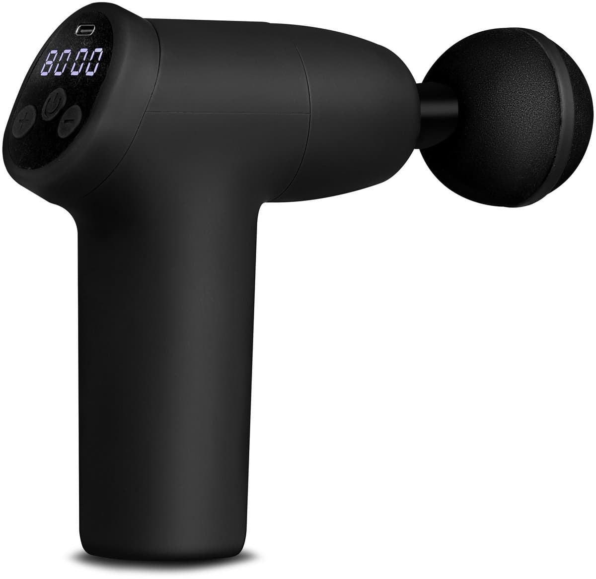 Spokey STILO Massage gun - Zwart - 24W motor - 20 intensiteitsniveaus - 4 massagekoppen - 2000 mAh batterij - 14,8 x 10,7 x 6 cm - 375 gram — afbeelding 1