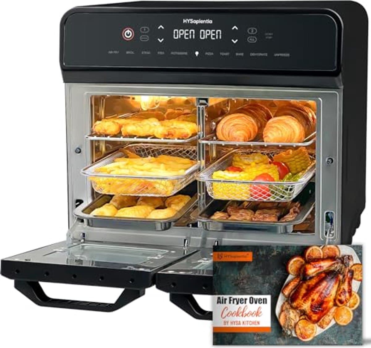 XXL Heteluchtfriteuse - 22L met 2 Kamers en Led-Touchscreen — afbeelding 1