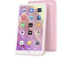 144 GB MP3-speler met wifi bluetooth, 4,02 inch IPS touch-scherm, muziekspeler voor kinderen, Android MP4-speler met Spotify, Audible, Amazon Music, Deezer, Play Store (roze)