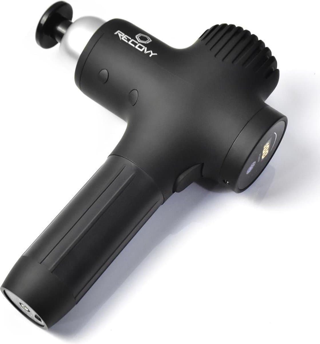 Recovy Massage Gun - Sport en Relax Massage - 7 verwisselbare opzetstukken - 5 Snelheidsniveaus - 1800 en 3200 RPM - Krachtige en stille motor — afbeelding 1