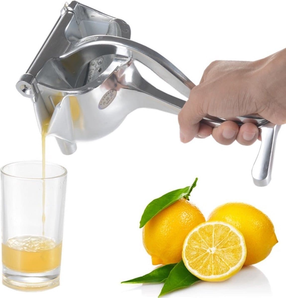 Ntech Citruspers - Citroenpers RVS - Limoenpers - Sinaasappel juicer - Handpers - Handmatige Fruitpers -Handcitruspers - Citrusknijper RVS — afbeelding 1