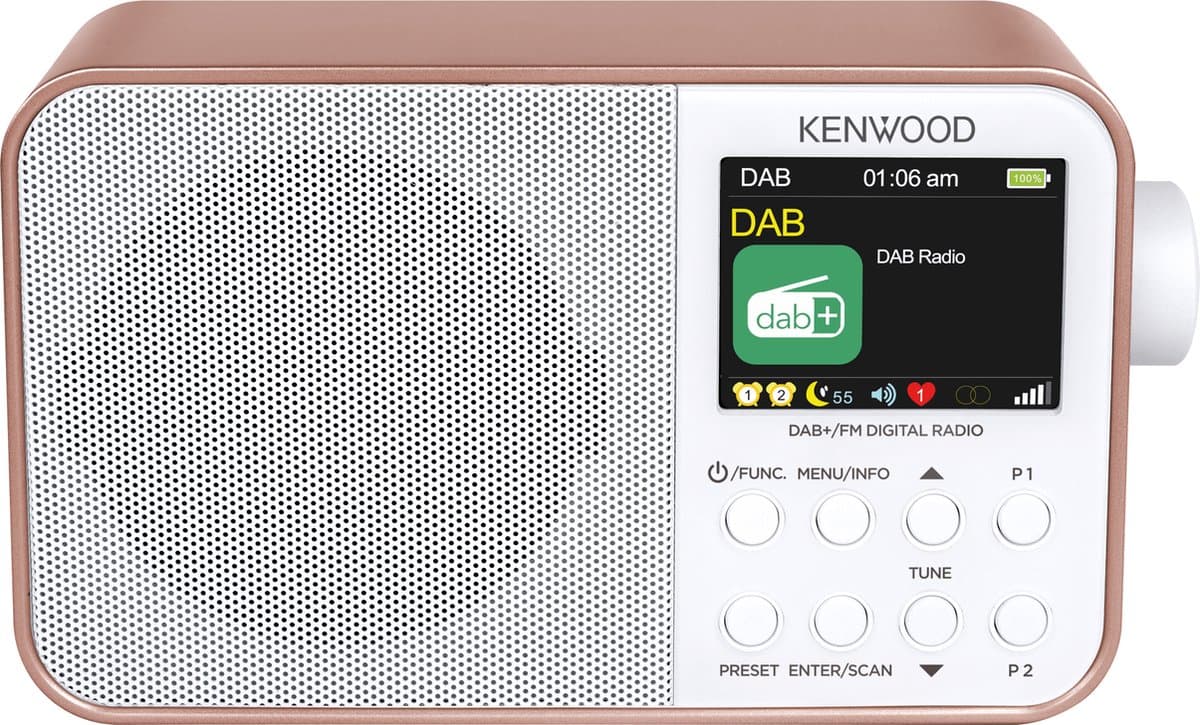 Kenwood CR-M30DAB-R Compact radio met FM, DAB+radio en Bluetooth, 2000 mAH accu — afbeelding 1