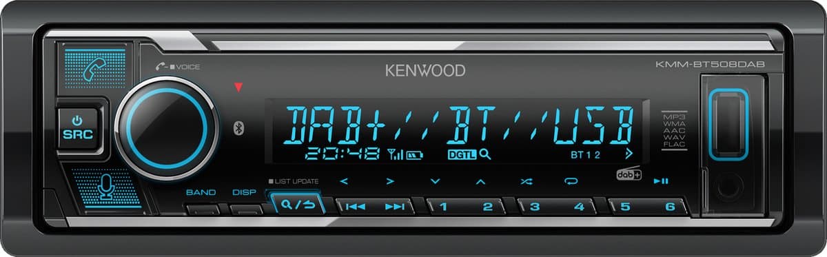 Kenwood KMM-BT508DAB Autoradio - Multicolor — afbeelding 1